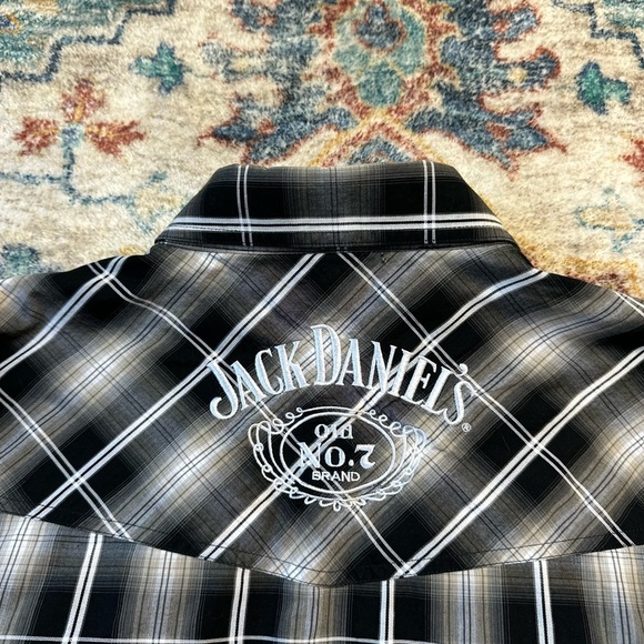 Vintage Jack Daniels Plaid Pearl Snap Shirt Size XL - Picture 5 of 5